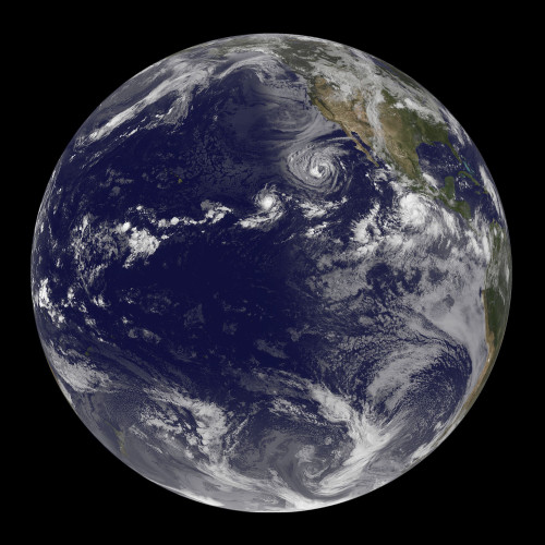 August 22, 2014 - Full Earth showing Tropical Storm Lowell, Tropical Storm Karina, and Tropical Storm Marie Poster Print - Item # VARPSTSTK204431S