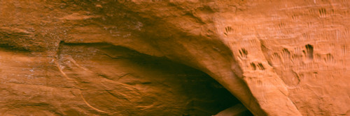 Close-up of hand petroglyphs on cave, Kodachrome Basin State Park, Utah, USA Poster Print - Item # VARPPI168147