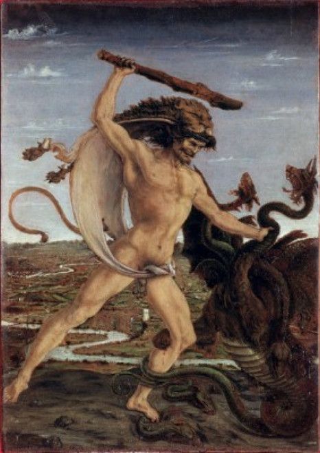 Hercules and the Lernaean Hydra  Piero del Pollaiolo  Galleria degli Uffizi  Florence  Italy Poster Print - Item # VARSAL263645 Hercules and the Lernaean Hydra  Piero del Pollaiolo  Galleria degli Uffizi  Florence  Italy Poster Print - Item # VARSAL263645