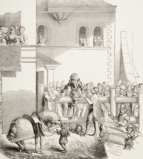 Degradation Of A Knight. After A Fragment Of A Woodcut Dated 1565 And Attributed To Jost Amman. From Military And Religious Life In The Middle Ages By Paul Lacroix Published London Circa 1880. PosterPrint - Item # VARDPI1958385