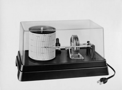 Close-up of a stormoscope recording barometer Poster Print - Item # VARSAL25533537