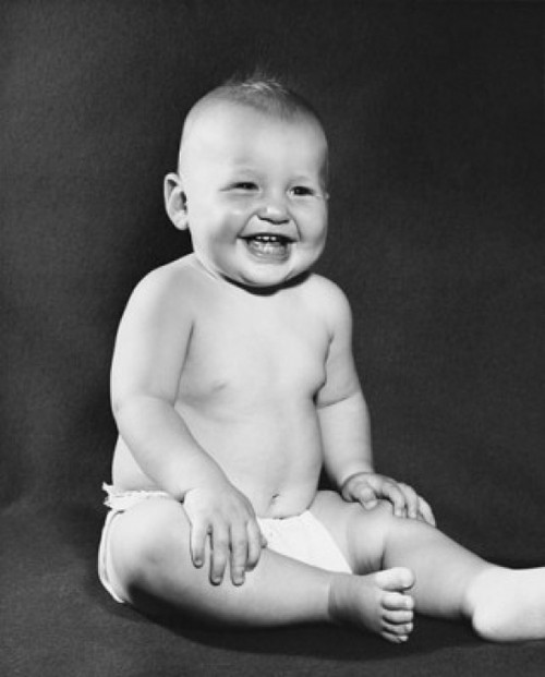 Baby smiling Poster Print