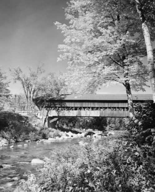 Covered bridge across a stream Poster Print - Item # VARSAL25532526