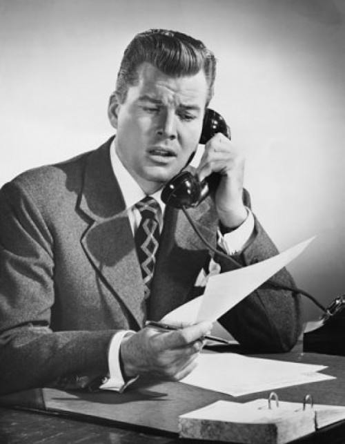 Close-up of a businessman talking on the telephone Poster Print - Item # VARSAL25518464