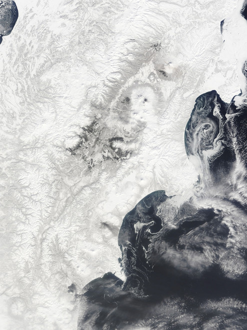 April 2, 2010 - Volcanoes in central Kamchatka Peninsula, eastern Russia. Poster Print - Item # VARPSTSTK203260S