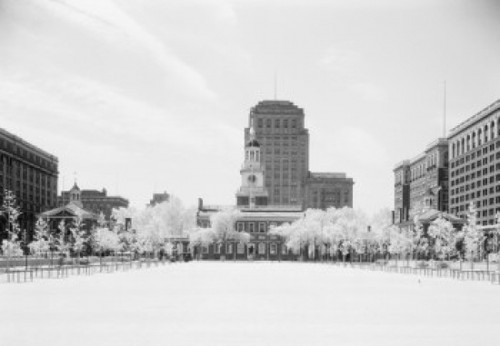 USA  Pennsylvania  Philadelphia  Infrared view of Independence Hall Poster Print - Item # VARSAL255421357
