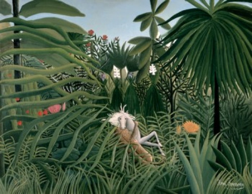 The Attack Of The Jaguar 1910 Henri Rousseau Pushkin Museum of Fine Arts  Moscow  Russia Poster Print - Item # VARSAL261808