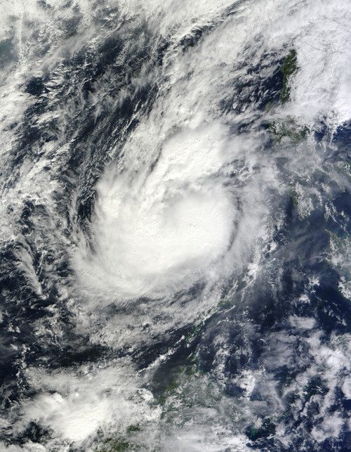December 6, 2012 - Typhoon Bopha over the South China Sea after passing over the southern Philippines and island of Mindanao Poster Print - Item # VARPSTSTK204144S