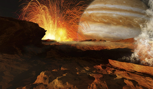 A scene on Jupiter's moon, Io, the most volcanic body in the solar system Poster Print - Item # VARPSTRMR100077S