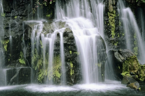 Hawaii, Maui, closeup of waterfall cascading motion PosterPrint - Item # VARDPI2424946