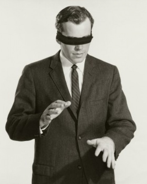Close-up of a businessman with his eyes blindfolded Poster Print - Item # VARSAL2553029
