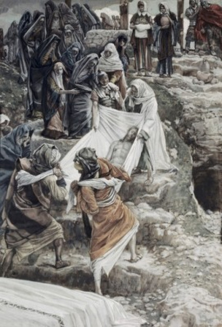 Body of Jesus Carried to the Stone of Anointing  James Tissot Poster Print - Item # VARSAL999322