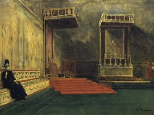 Interior of the Sistine Chapel     Musee du Louvre  Paris  Poster Print