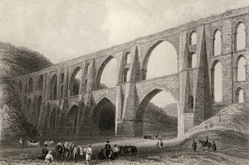 Aqueduct Of The Emperor Valens, Near Pyrgo, Turkey. Engraved By R. Wallis After W.H. Bartlett. PosterPrint - Item # VARDPI1857160