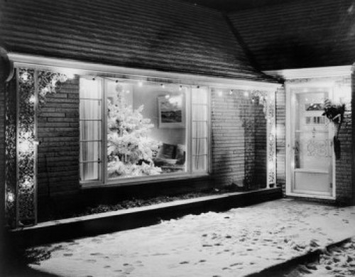 Winter house decorated for Christmas Poster Print - Item # VARSAL255424274