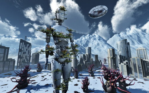 Artist's concept of an ice age in the future, the past or on an alien world Poster Print - Item # VARPSTMAS100281S