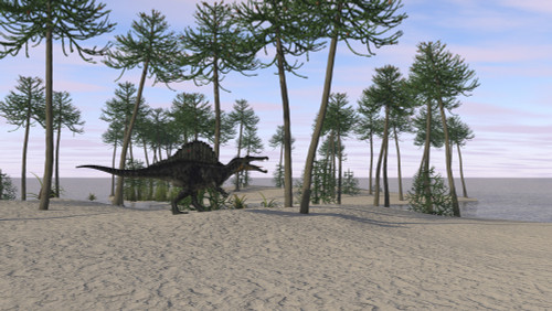 Spinosaurus hunting along the shore Poster Print - Item # VARPSTKVA600369P