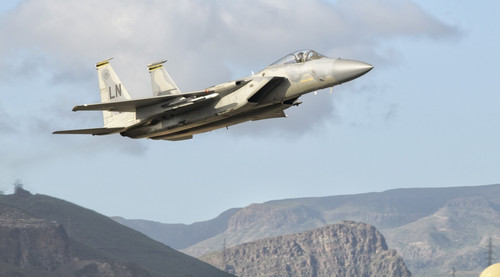 A U.S. Air Force F-15C Eagle in flight over Spain Poster Print - Item # VARPSTGCA100043M