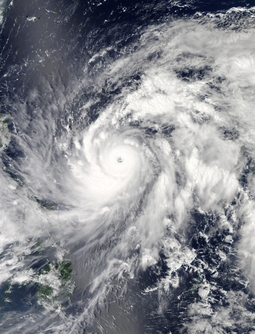 September 13, 2012 - Typhoon Sanba over the Pacific Ocean and part of the Philippines. Poster Print - Item # VARPSTSTK204004S