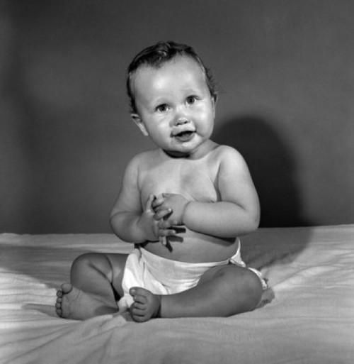 Portrait of baby wearing diaper Poster Print - Item # VARSAL2559208A