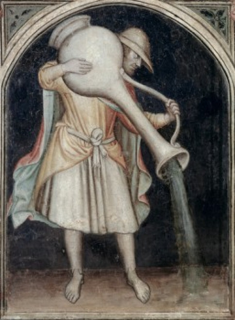 Aquarius-Astrology    Artist Unknown  Fresco    Palazzo della Ragione  Padua Italy Poster Print - Item # VARSAL263487