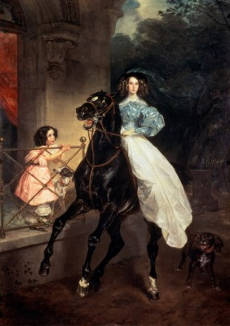 Horsewoman  Karl Pavlovic Briullov  Tretyakov Gallery  Moscow  Russia Poster Print - Item # VARSAL261459