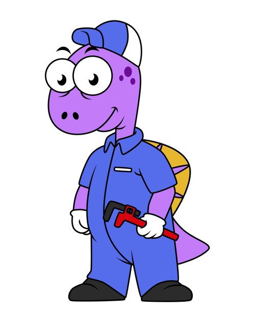 Illustration of a Spinosaurus plumber Poster Print - Item # VARPSTSTK600063P