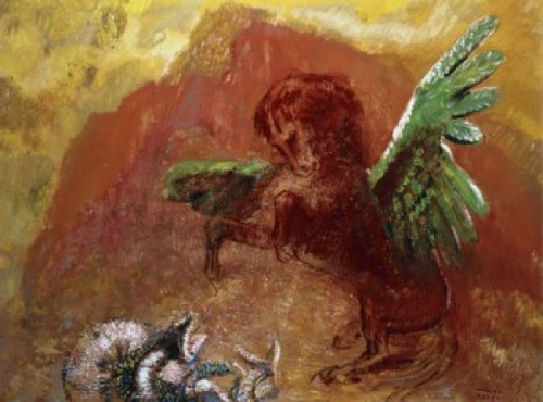 Pegasus and Hydra     1905   Odilon  Redon   Rijksmuseum Kruller-Muller  Otterlo  Netherlands Poster Print - Item # VARSAL11581345