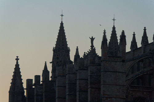 Spain, Majorca, Detail of cathedral at dusk; Palma PosterPrint - Item # VARDPI2295705