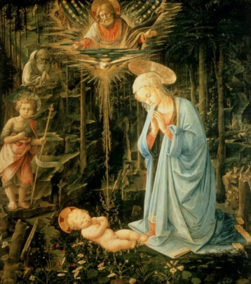 Madonna and Child with Saint Jerome   Giovanni Bellini Poster Print - Item # VARSAL9005496