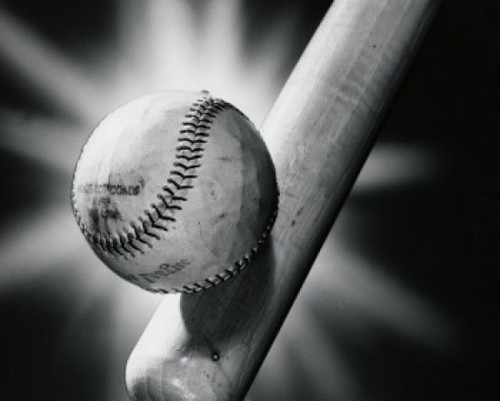 Close-up of a baseball and a baseball bat Poster Print - Item # VARSAL25520159