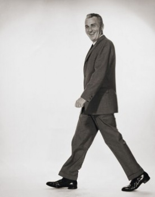 Side profile of a businessman walking Poster Print - Item # VARSAL25527968