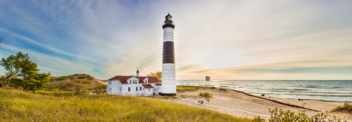 Lighthouse on the coast, Big Sable Point Lighthouse, Lake Michigan, Ludington, Mason County, Michigan, USA Poster Print - Item # VARPPI169302 Lighthouse on the coast, Big Sable Point Lighthouse, Lake Michigan, Ludington, Mason County, Michigan, USA Poster Print - Item # VARPPI169302