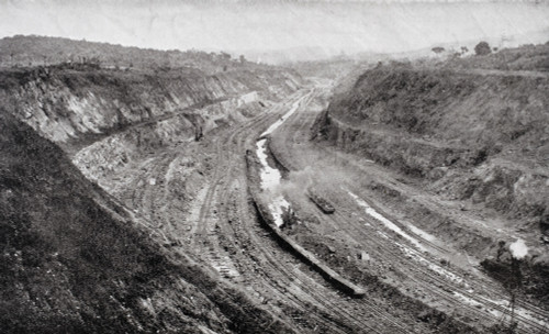 Culebra Cut From West Bank Showing Shovels At Work. From The Book The Panama Canal By J. Saxon Mills Published Early 1900S PosterPrint - Item # VARDPI1859260