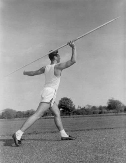 Athlete throwing the javelin Poster Print - Item # VARSAL255421907