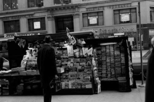 USA  New York City  42nd Street  news stand Poster Print - Item # VARSAL255424428