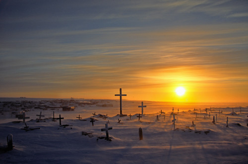 Cemetary In Winter, Igloolik, Nunavut PosterPrint - Item # VARDPI2016742