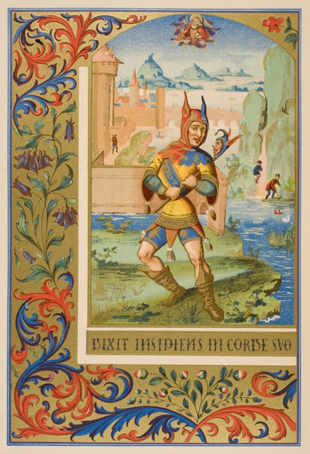 A Court Fool Of The 15Th Century. 19Th Century Reproduction Of Miniature From A Medieval Manuscript PosterPrint - Item # VARDPI1857938