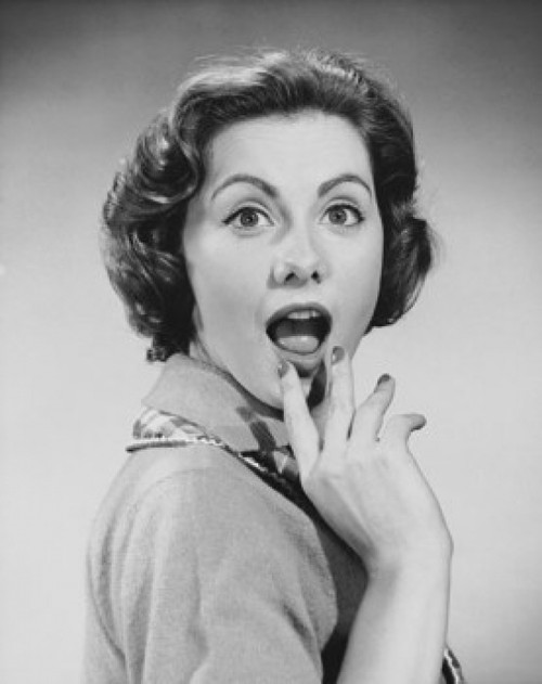 Mid adult woman looking surprised Poster Print - Item # VARSAL25511409