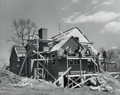 Group of workers on a construction site Poster Print - Item # VARSAL25525298