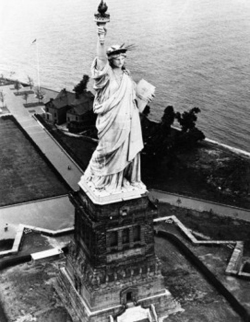 High angle view of a statue  Statue of Liberty  New York City  New York  USA Poster Print - Item # VARSAL9901157