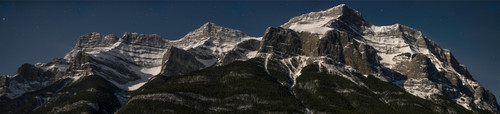 Moonlit mountain and stars, Mount Rundle, Bow Valley, Banff National Park, Alberta, Canada Poster Print - Item # VARPPI166947
