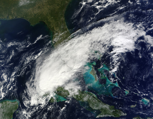 October 14, 2010 - Hurricane Paula stretches from the Gulf of Mexico across southern Florida to the Atlantic Ocean. Poster Print - Item # VARPSTSTK203498S