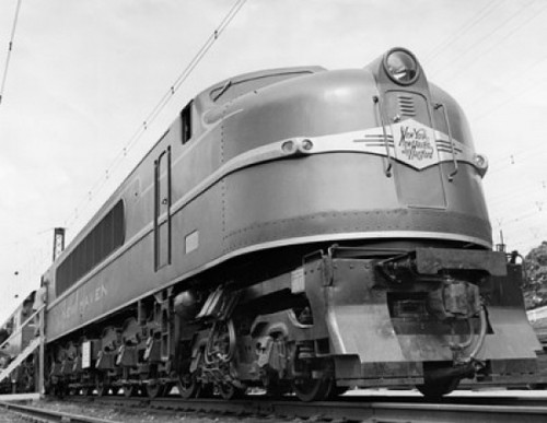Low angle view of a passenger train on a railroad track Poster Print - Item # VARSAL255272