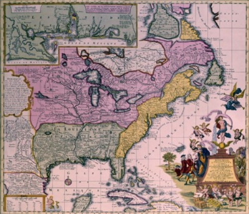 North America  map  circa 1735 Poster Print - Item # VARSAL900135921
