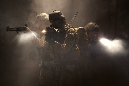 U.S. Air Force CSAR parajumpers during a combat scene Poster Print - Item # VARPSTTWE300038M