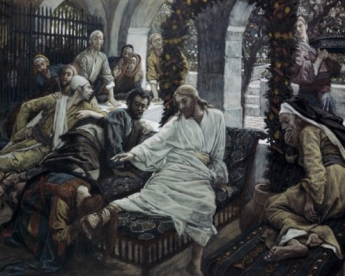 A Woman Anoints the Feet of Jesus  James Tissot Poster Print - Item # VARSAL9999120