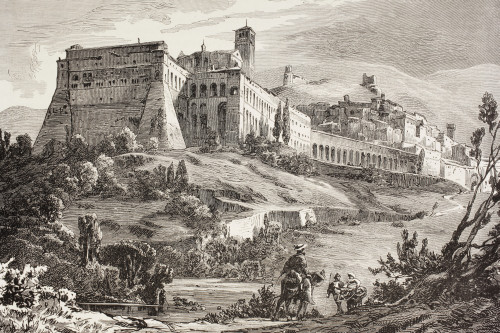Assisi, Italy In The Late 19Th Century. From El Mundo Ilustrado, Published Barcelona, Circa 1880. PosterPrint - Item # VARDPI1958095