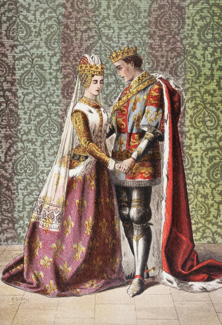 Katharine Speaks In Henry V, Act V, Scene Ii, By William Shakespeare. Dat Is As It Sall Please De Roi Mon Pere. Drawn And Etched By Robert Dudley. From The Illustrated Library Shakspeare, Published London 1890. PosterPrint - Item # VARDPI1904472