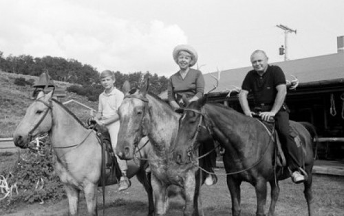 Family  with one boy on horses Poster Print - Item # VARSAL255416510